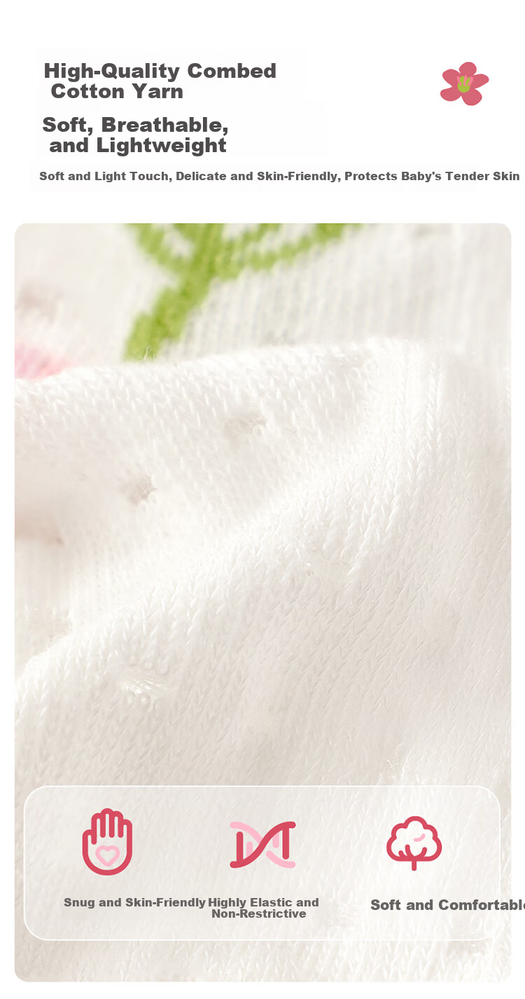 Bingxuemumian Children's Socks, Girls' Summer Thin Mesh Mid-Calf Cotton Socks, Big Kids Baby Shorts, Cute Princess Breathable Socks 3