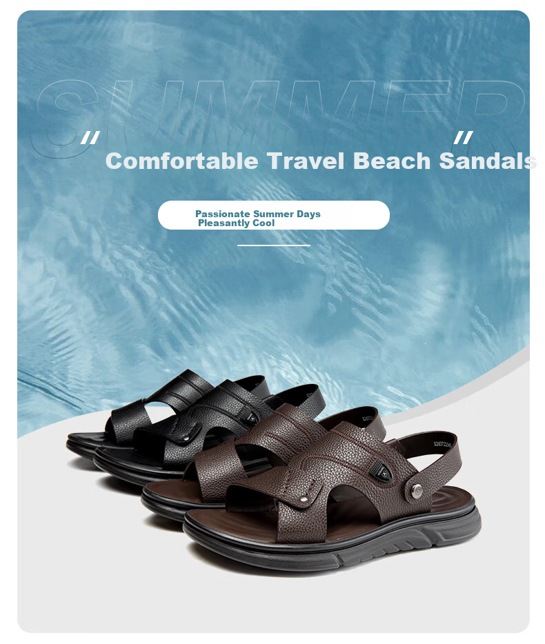 Aokang (Aokang) Casual Breathable Soft-Soled Comfortable Sandals And Slippers Dual-Use Beach Shoes 1243721039 Black Size 41 1