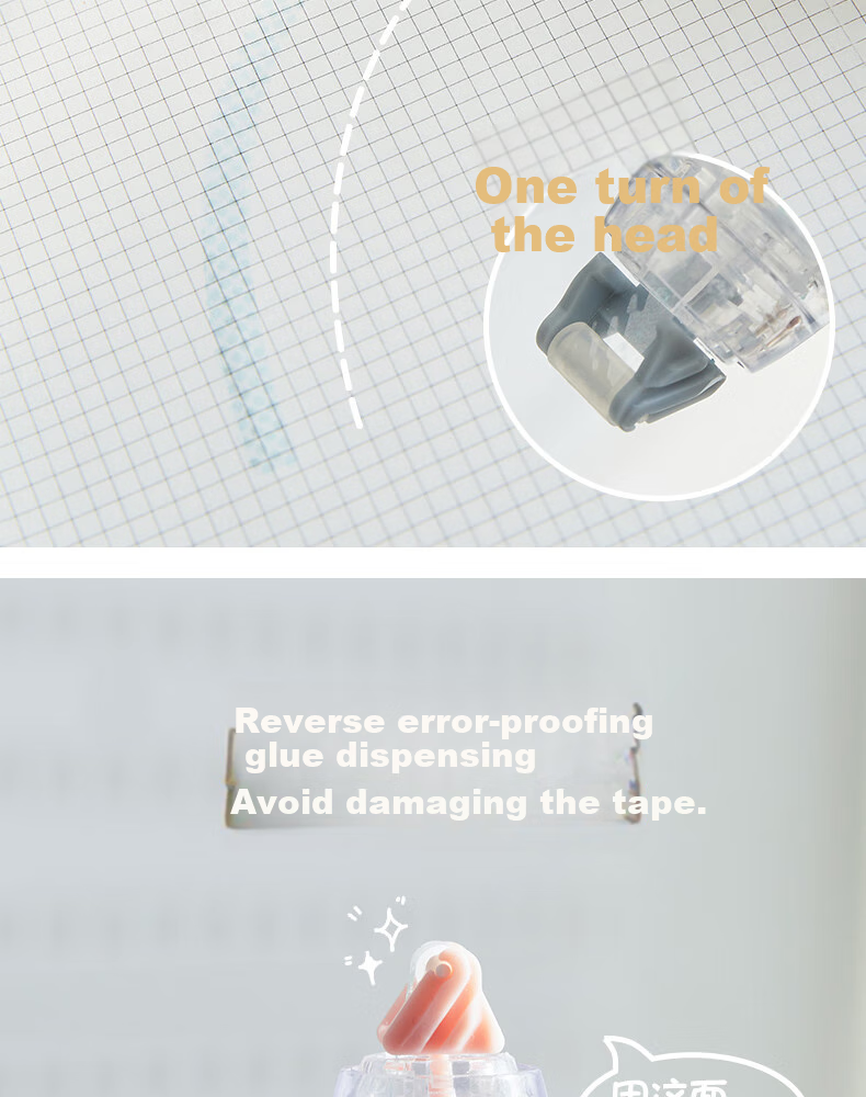 Sannianerban 4-Pack Retractable Dot Glue, Children's High-Quality Large-Capacity Double-Sided Adhesive Pen with Replaceable Refills, Traceless Glue, Round Dot Glue, Solid Glue, Patterned in 4 Colors 6
