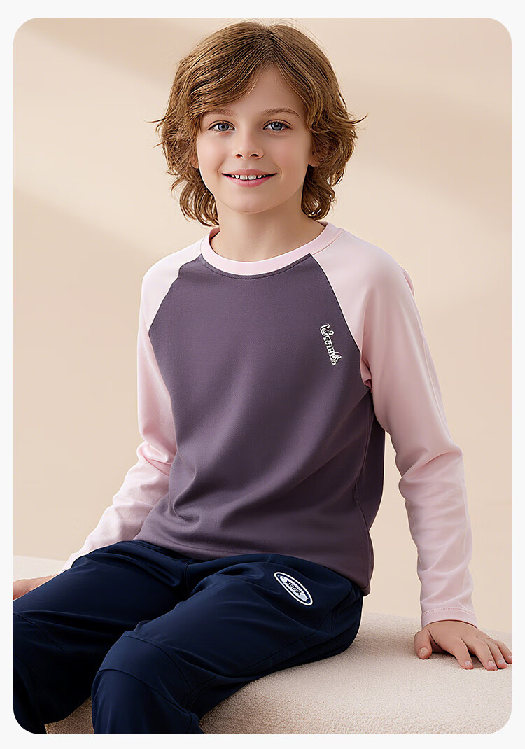 Hodo Thermal Underwear Top Double-Sided Fleece Antibacterial Mite-Resistant Comfortable Anti-Static Autumn Winter New Girls 3