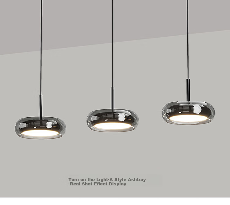 Dengling Hotel Homestay Eye-Protection Dining Room Pendant Light, Trendy Luxury Smart Lighting Fixture, 3-Head Glass Lamp, Guowang Lake 13