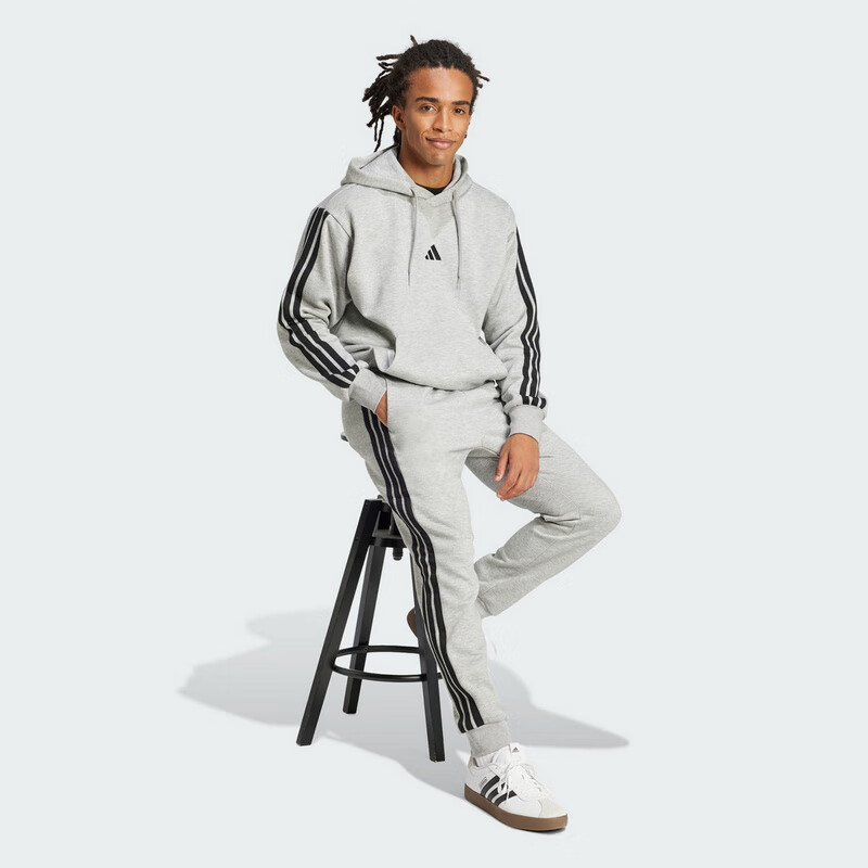 Adidas Men's Sportswear Series M 3S FL TC PT Knitted Pants JE6318 Medium Heather Gray 2XL 3