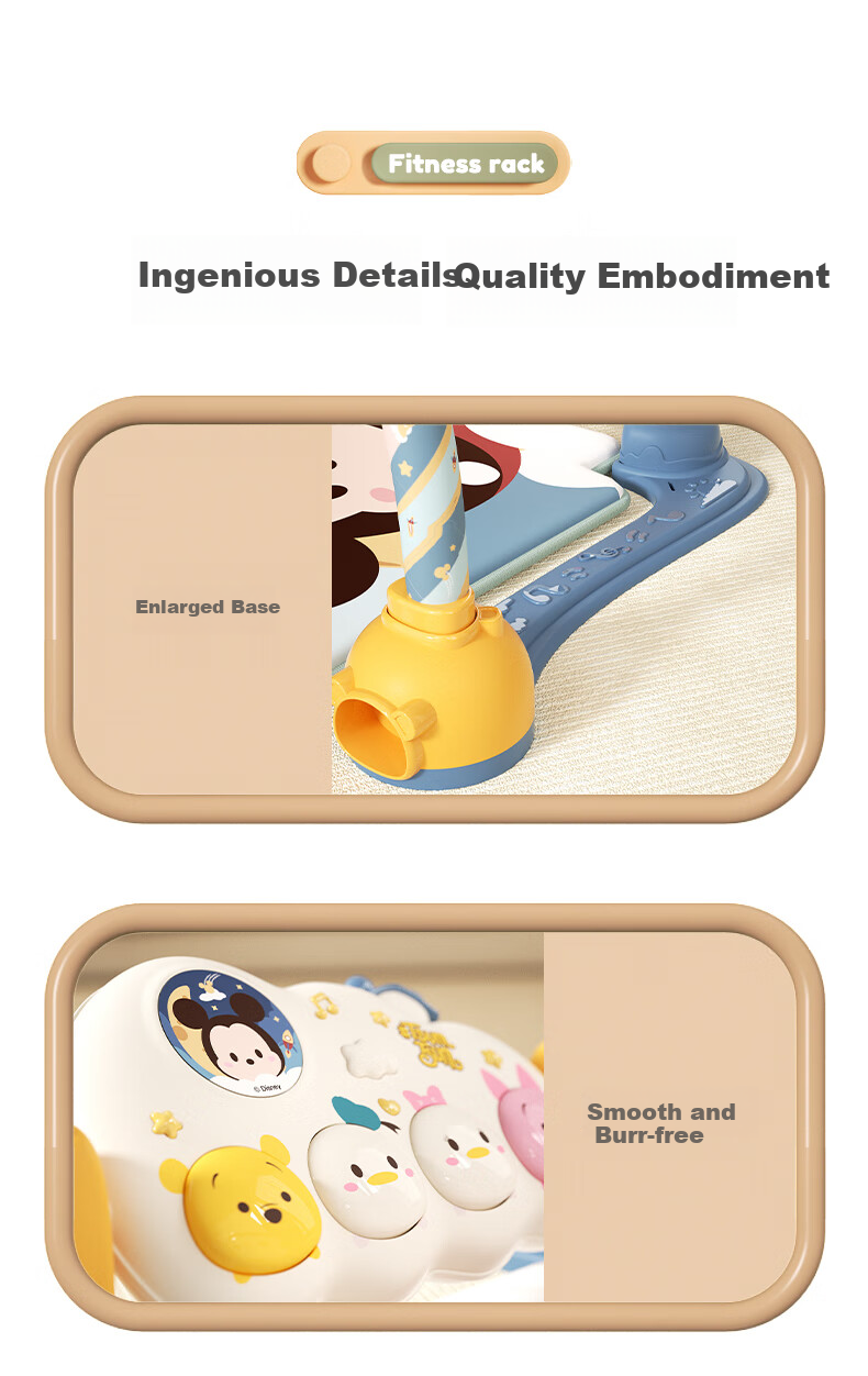 Dishini Baby Toy Gym Gift Box, for 0-1 Year Old Newborns And Infants, Foot Piano, Baby Full Moon Gift, H29 15