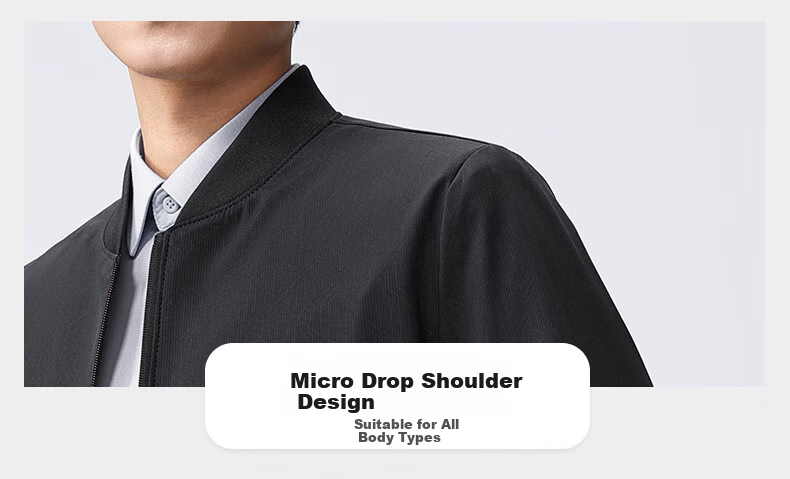 Yalu Jacket for Men, Spring 2026 Baseball Collar Loose Casual Dad Style Executive Coat Business Casual Middle-Aged Outerwear 5