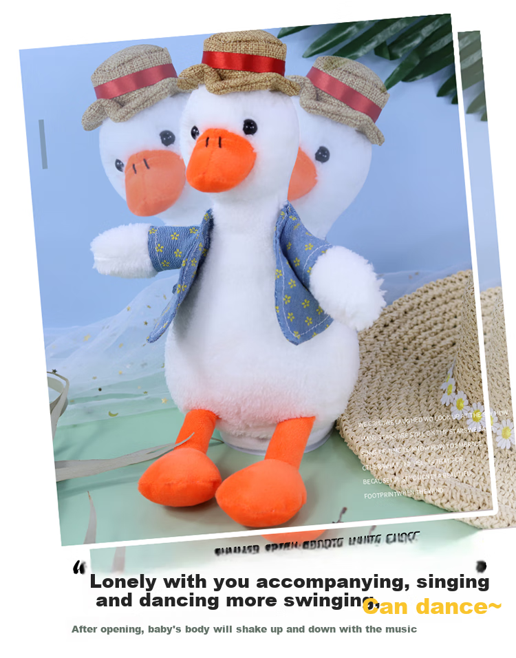 Aishangxiong, Talking Duck Baby Learning to Speak Toy, Children's Tongue-Twisting Duck, Aggressive Duck Plush Toy, Birthday Gift for Boys And Girls 7