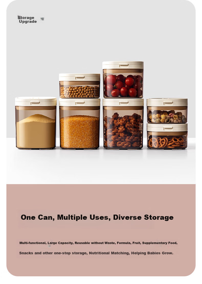 ANKOU Milk Powder Container, Baby Formula Canister, Sealed Jar, Portable Rice Cereal Box, Light-Proof Complementary Food Container with Magnetic Suction And Flat Scraper, 1200ML 22