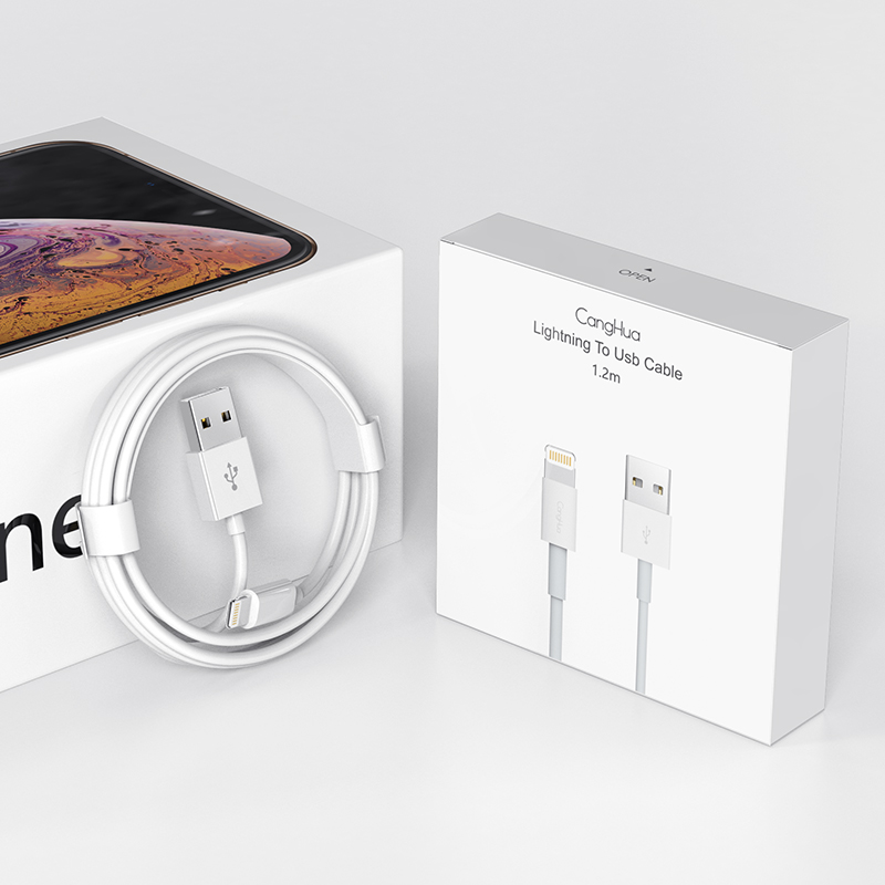 CangHua [MFi Certified] Apple Charging Cable, Fast Charging Data Cable, USB to Lightning Connector, Suitable for IPhone 14/13/12 Phones And Tablets, 1.2 Meters