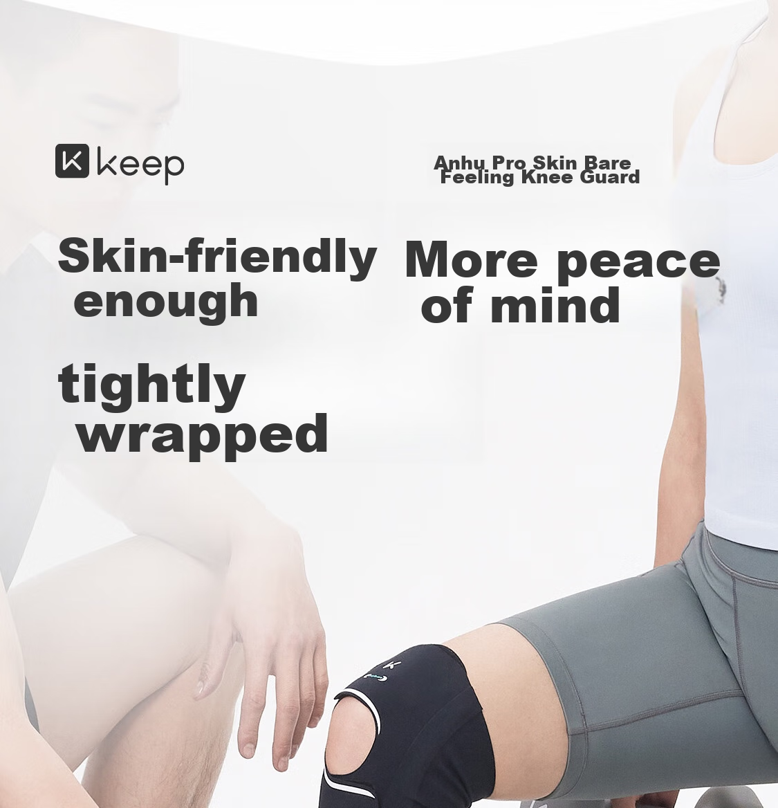 Keep Skin-Friendly Bare-Feel Knee Brace for Fitness, Basketball, Running, Jumping Training, Sports Meniscus Knee Protector K-Rox 4