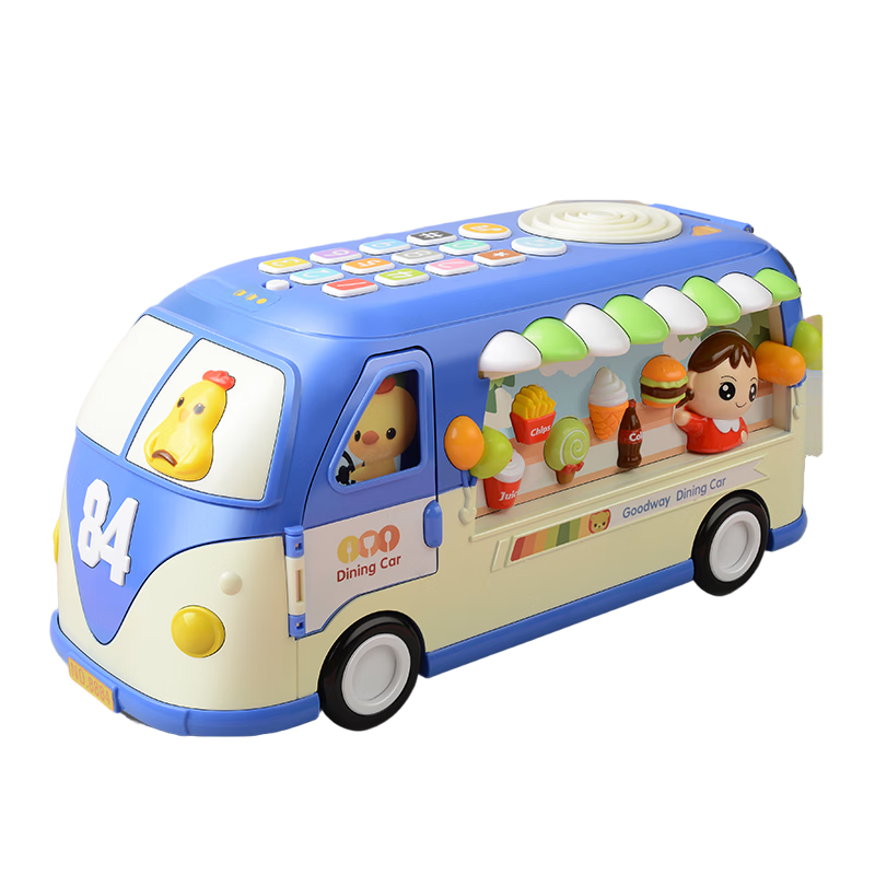GOODWAY Baby Bus Car 1-3 Years Old Children's Toy Multifunctional Treasure Box Infant Early Education Birthday Gift