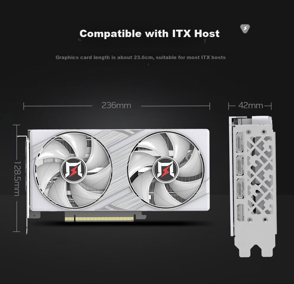 GAINWARD GeForce RTX 5050 Zhui Feng OC 8G Graphics Card, DLSS 4, for E-Sports Gaming/Design Editing/AI Local Deployment/Live Streaming Entertainment 7