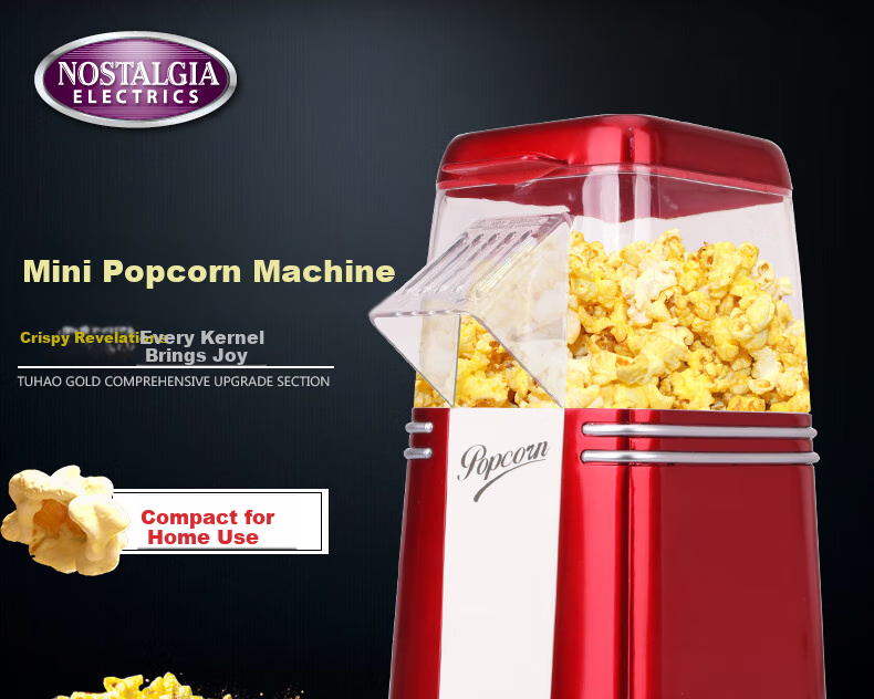 Nostdeqi Popcorn Machine New Year Gift Fully Automatic Commercial Dual-Use Popcorn Maker Spherical and Butterfly Shape Cinema Snack with Warming Function 1