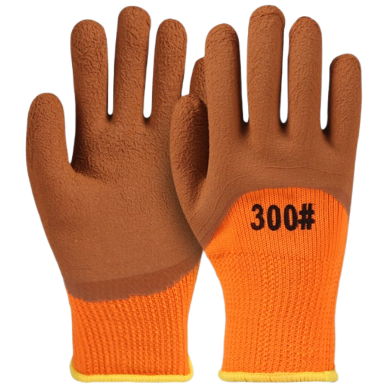 Andaton Dipped Work Gloves Winter Thickened Warm Anti-Cold Fleece Lined Foam Gloves for Men and Women Cold Storage 10 Pairs Next Day Delivery