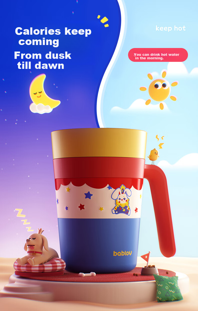 BABLOV Huaban Sen Insulated Coffee Cup Water Cup Women's High-Value Ceramic Coated Liner Mug Birthday Gift 4