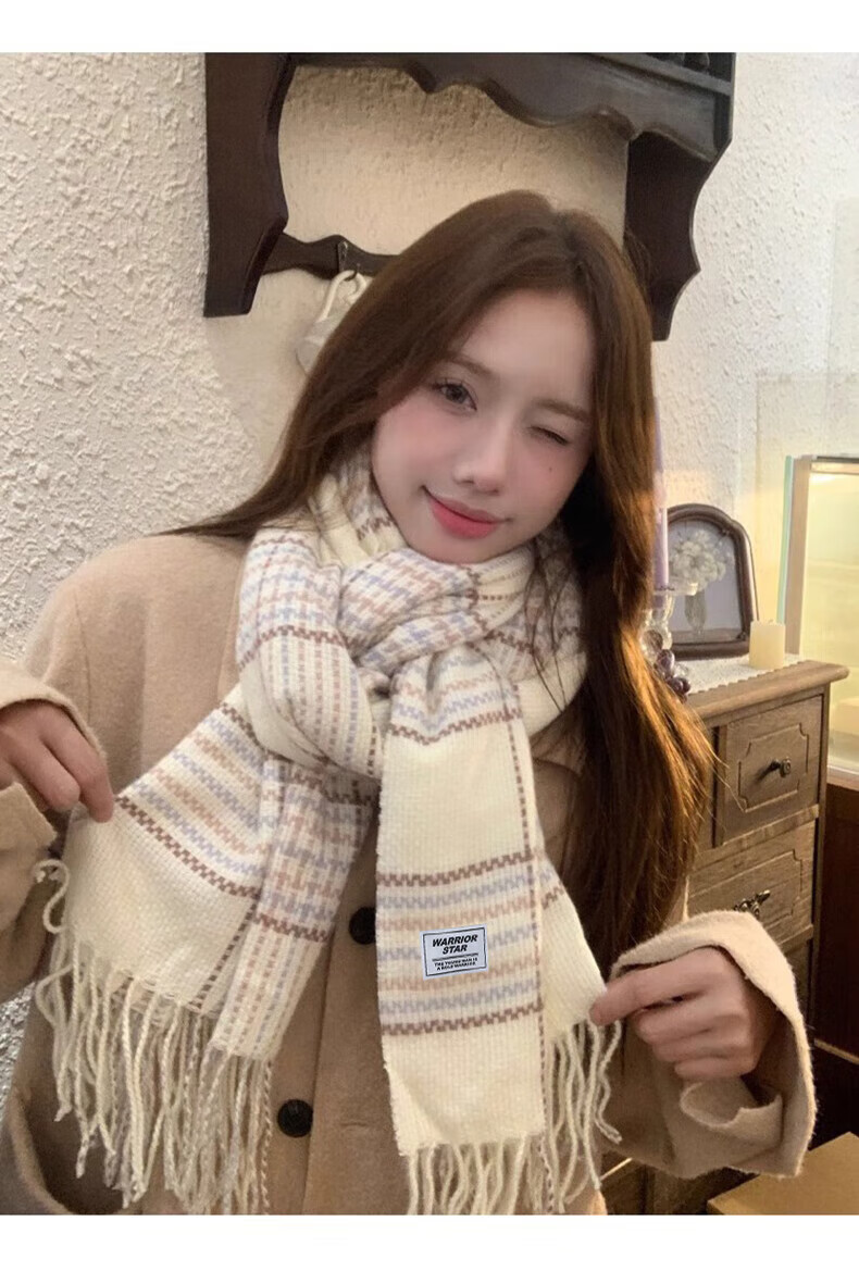 Warrior Women's Scarf Autumn Winter 2025 New Versatile Silk Scarf Student Warm Neck Warmer Birthday Gift Shawl Korean Style 7