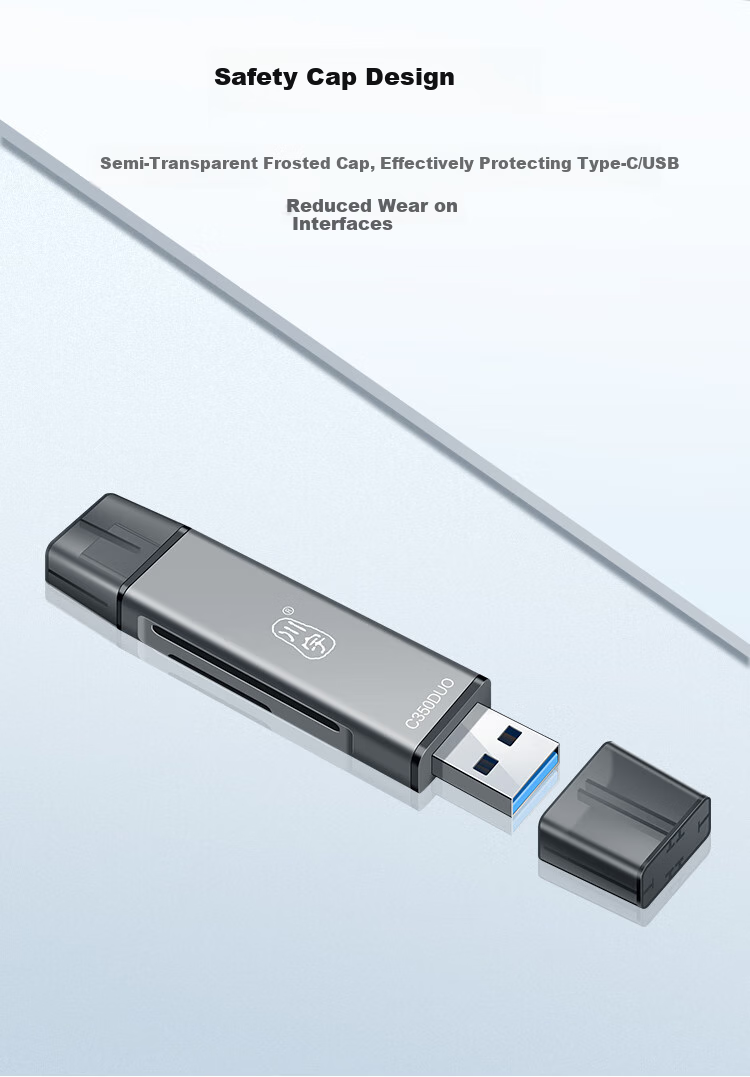 Chuanyu USB 3.2 Apple/Type-C Card Reader TF/SD Dual Card Compatible with Computer Tablet Phone DJI Drone Apple 17/16 Sports Camera 11