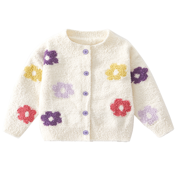 Banxidi Kids Sweater Spring 2026 New Stylish Baby Cardigan Girls Knitwear Autumn and Spring Woolen Jacket