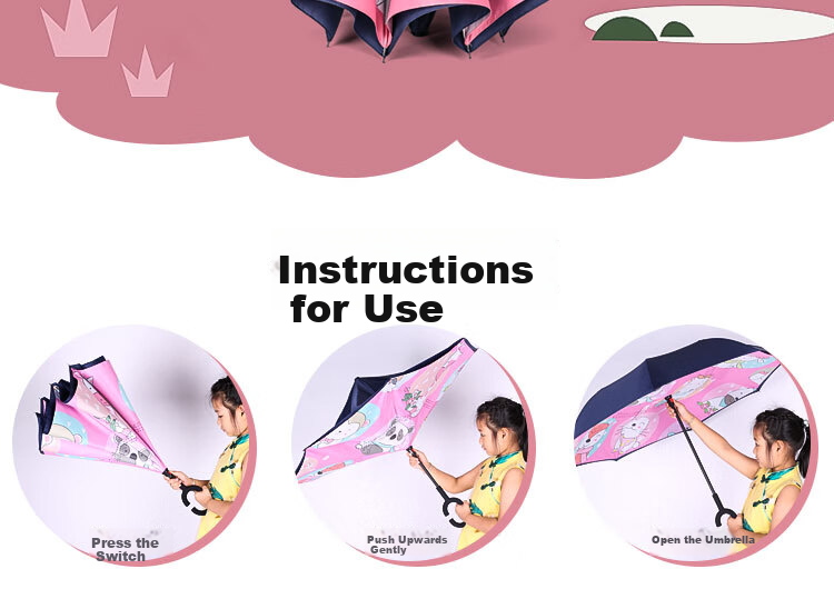 Qimaimai Children's Umbrella, Safety Reverse Umbrella, Sun Umbrella, Shade Umbrella, Sun Protection Umbrella, Kindergarten And Primary School Student Boy Small Umbrella 2