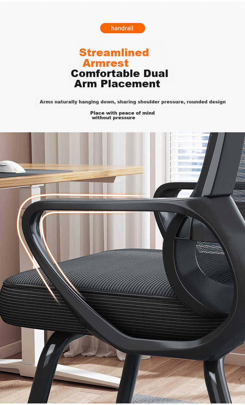 Chibailun Computer Chair, Office Chair, Home Ergonomic Chair, Dormitory Chair, Study Room Bow-Shaped Chair, Gaming Chair 14