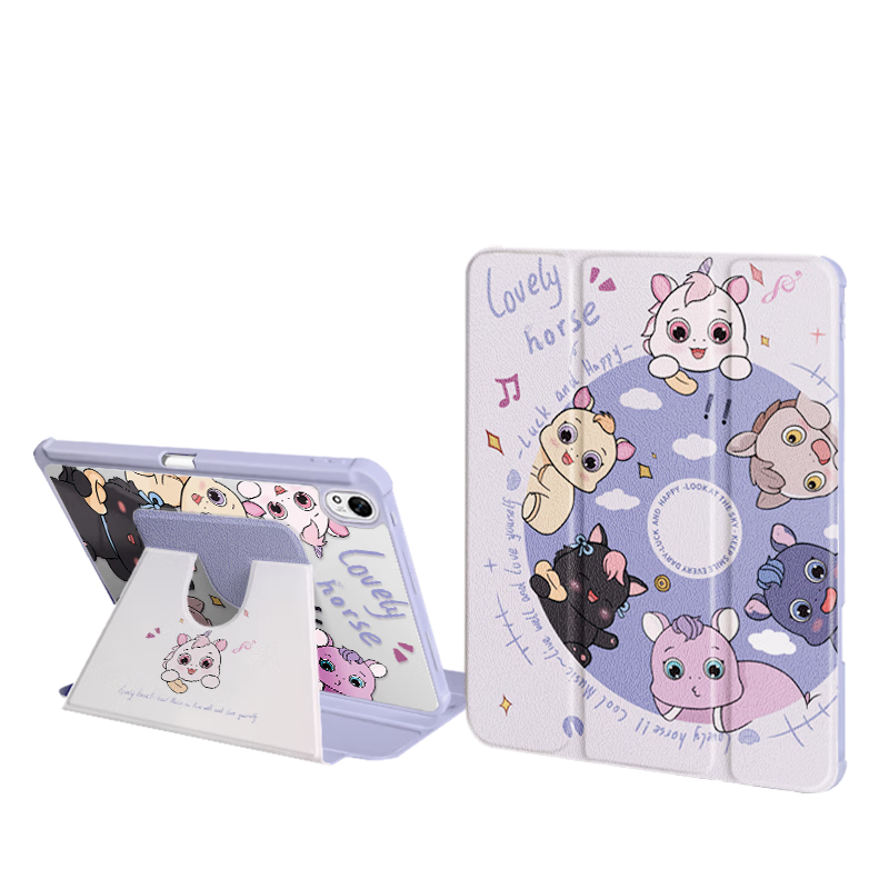 Asva Huawei MatePad 11.5s Case 2025/24 Model 11.5-inch Soft Light Edition Flexible Tri-fold with Pen Slot 360° Rotatable Horizontal and Vertical Support Painted Cover