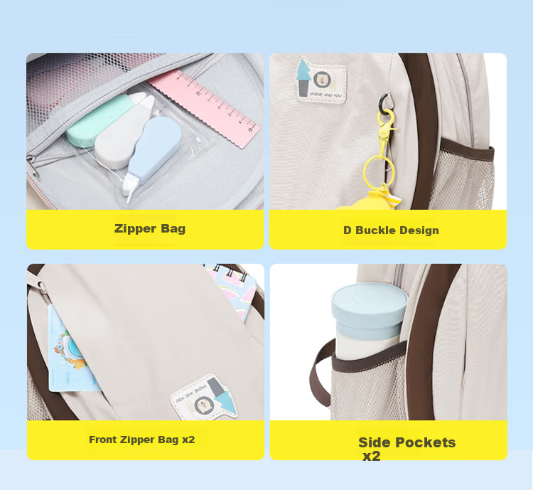 Dijiuchengbao Children's Backpack, Lightweight And Breathable, for Boys And Girls, Suitable for Day Trips, Elementary School Students, Outdoor Learning, Kindergarten Use, Double Shoulder Bag 4