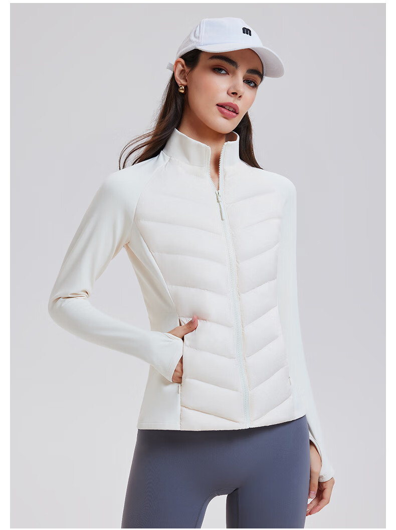 Cosleaf Lightweight Women's Down Jacket New National Standard 95% Goose Down Outdoor Warm Running Sports Slim Fit Yoga Top 6