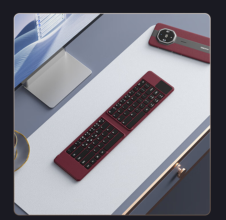 B.O.W Hangshi HB168 [Huawei DFH Authorized] Foldable Silent Bluetooth Rechargeable Keyboard Wireless Portable Universal Keyboard for Mobile Phones, Laptops, Tablets Black 8