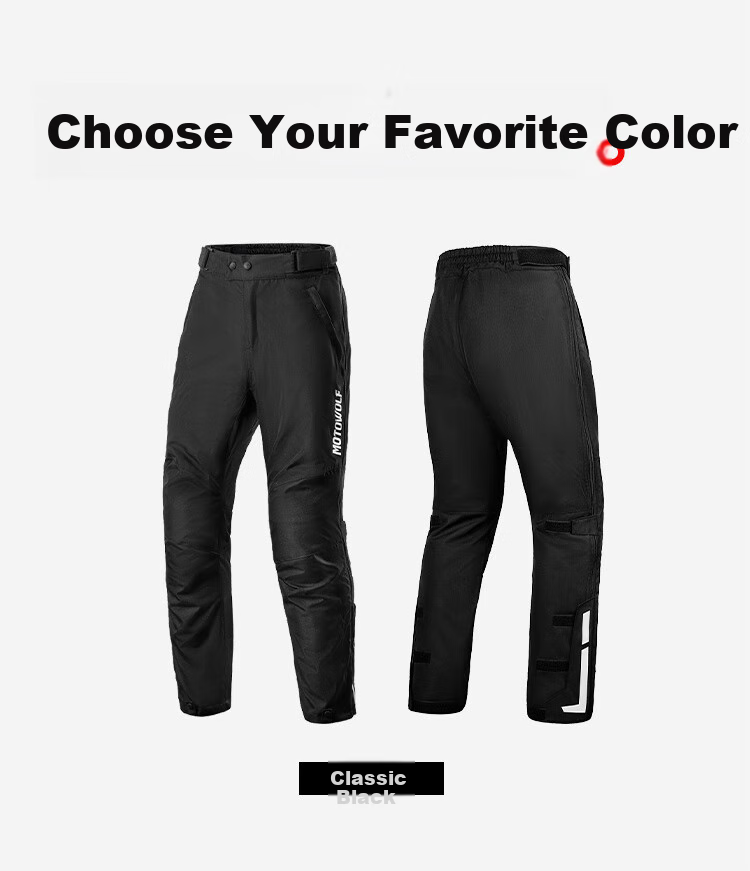 MOTOWOLF Motorcycle Quick-Release Riding Pants, Motorbike Anti-Fall Winter Warm Windproof Quick-Release Pants, Windproof Cold-Resistant Quick-Detach Pants 13