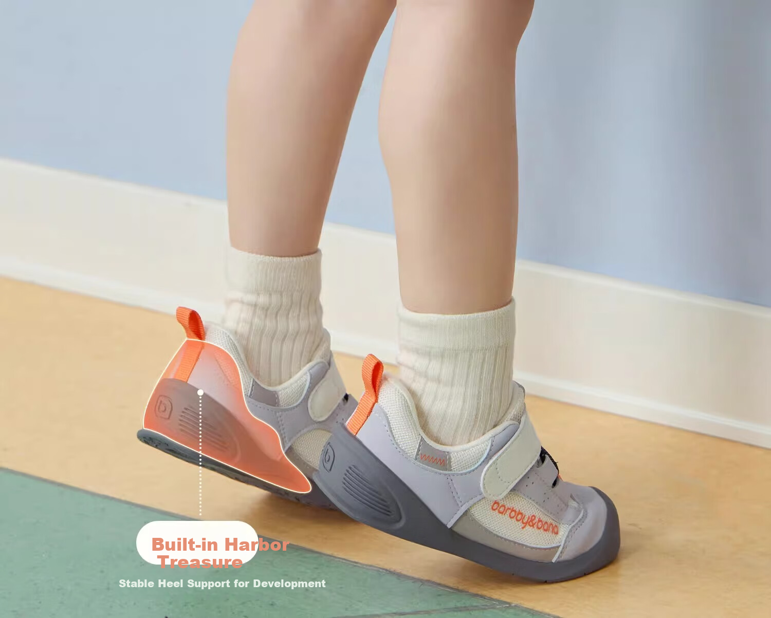 BARBBY&BANA Baby Walking Shoes Infant Footwear Spring/summer 2025 Breathable Soft-Soled Functional Shoes for Ages 1-3 Sand Gray Size 20 14