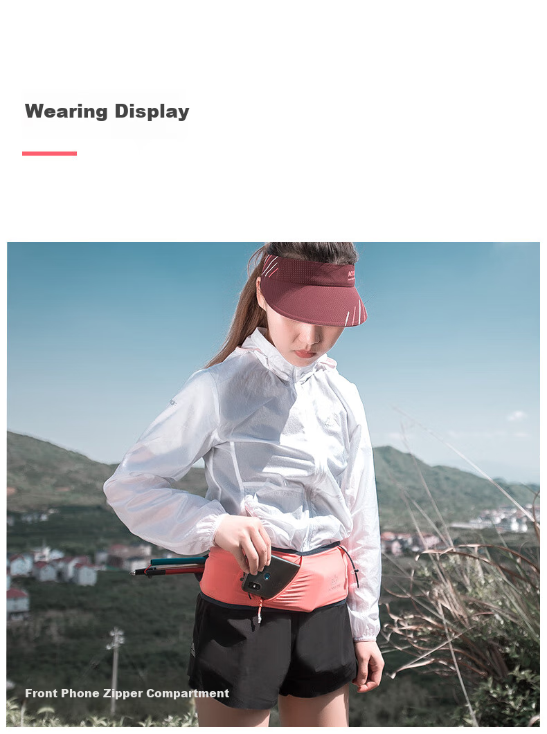 AONIJIE Running Waist Pack for Men And Women, Sports Waist Belt, Outdoor Fitness Hiking Marathon Invisible Phone Pouch 12