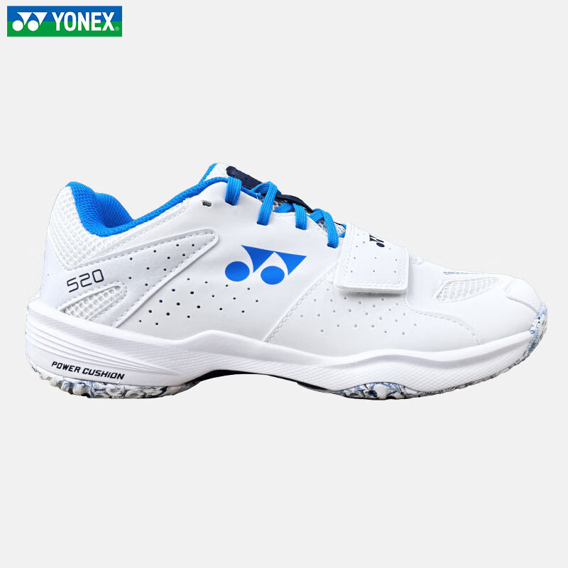 YONEX Badminton Shoes Spring Summer Professional Competition Training Cushioning Breathable Sports Shoes SHB520WCR White Blue Size 43 5