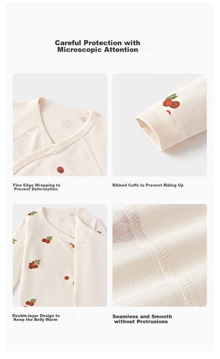 Babylove Newborn Half-Back Shirt Spring And Autumn Pure Cotton Top 0-6 Months Newborn Baby Monk Robe Infant Clothing 3