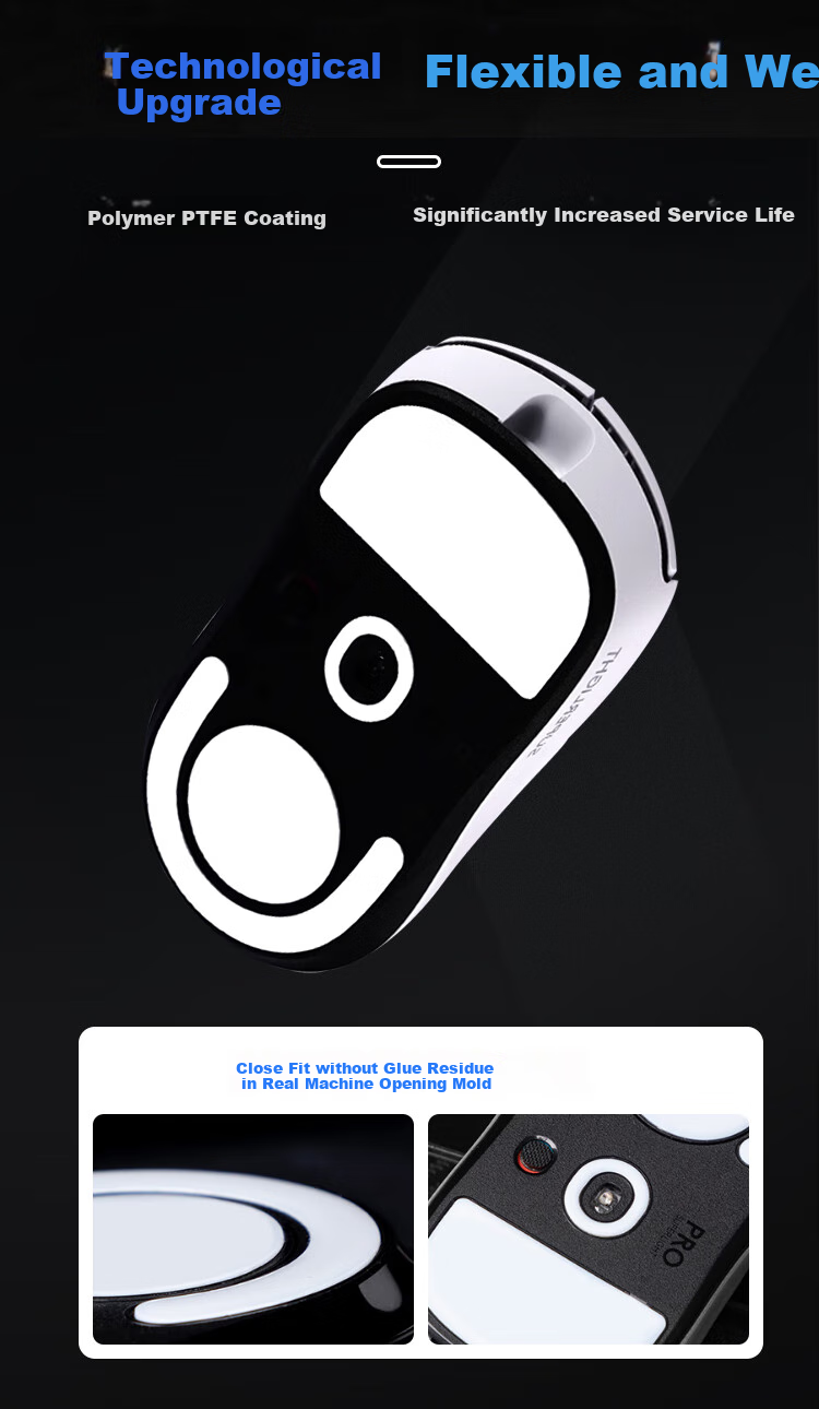 Huoxi Suitable for GpW3 Mouse Pads, Dog Shit King 2nd Generation Golden Edition, GpW5th Generation Foot Pads, ICE Ice Edition, E-Sports Gaming Curved Foot Pads, Smooth And Wear-Resistant GpW Mouse Pads 1