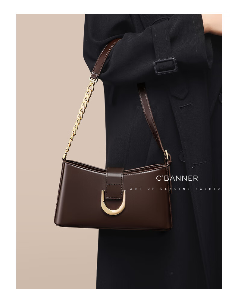 C.BANNER Leather Women's Chain Shoulder Bag Crossbody Underarm Bag Luxury Birthday Gift for Girlfriend Wife 3