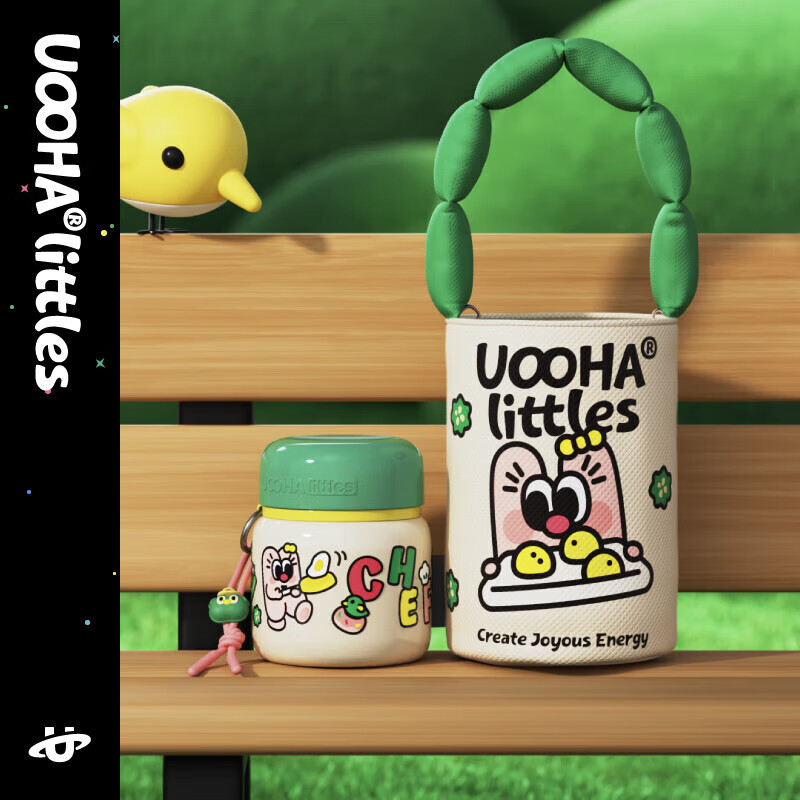 UOoHa Happy Time Thermal Food Jar, Insulated Cup, 316L Stainless Steel, Baby And Adult Food Warmer, Lunch Box, Porridge Container