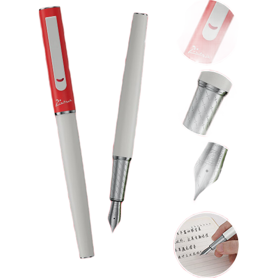 Pimio Fountain Pen Gift Box (Merry Strawberry), Signature Pen for Adults, Men And Women, Mid-Autumn Festival Gift, Student Handwriting Practice, Office Gift, 621 Strawberry Red