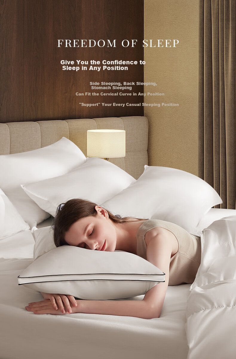 Canasin down Pillow, Five-Star Hotel Pillow Core, 95% Canadian White Goose Down Pillow Core, Single Pack, 74*48cm Low Pillow 6