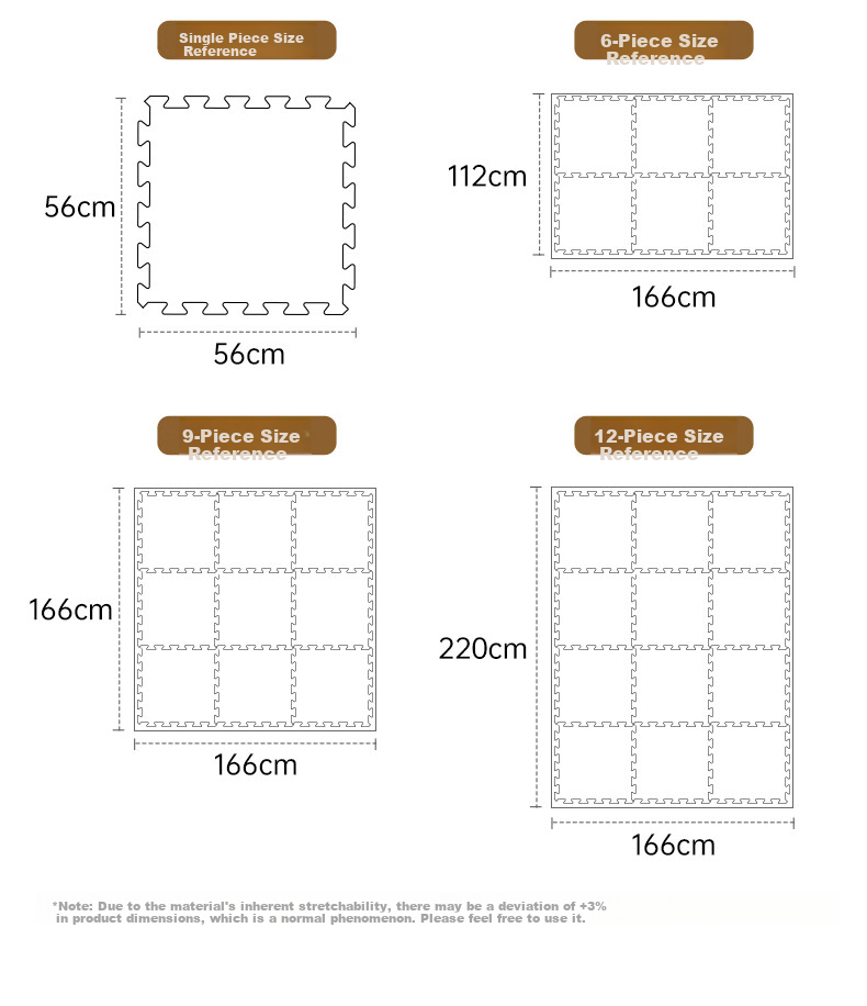 Tamengyu Crawling Mat, Baby Play Mat, Infant Interlocking Floor Mat, XPE Eco-Friendly Foam Pad, Thickened, 9 Pieces, Holiday Gift 10