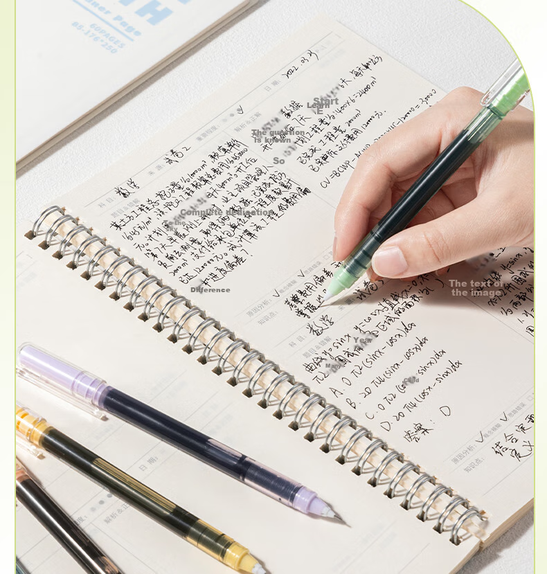 Deli Gel Pen Quick-Drying 0.5mm Full Needle Tube Neutral Pen, Colorful High-Quality Student Exam Writing Pen Rollerball Pen, Black 5 Pens/box SF353 6