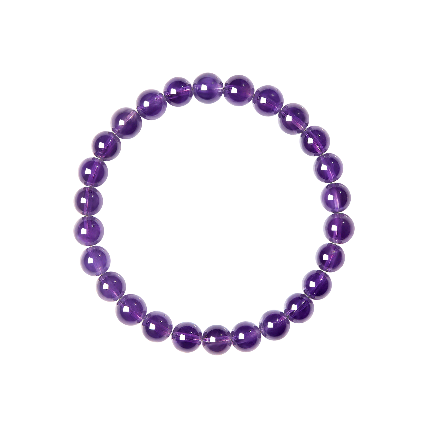 Emei Mountain Amethyst Bracelet Nine Purple Fire Crystal Beads Unisex Zodiac Year Luck Charm Mother's Day Gift