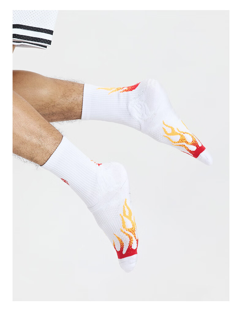 Zhunzhe Flame 3-Pack Basketball Socks Thickened Towel Bottom Anti-Slip Wear-Resistant Elite Long Tube Sports Socks 11