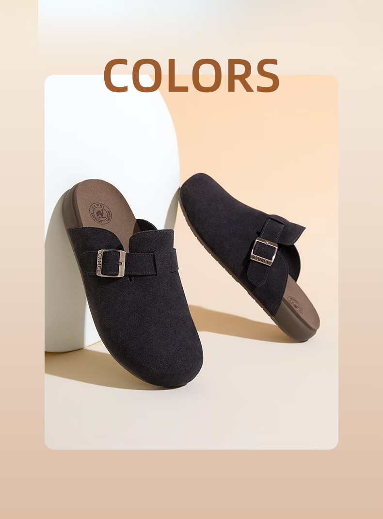 CAMEL Men's Comfortable Suede Lightweight Slip-On Casual Shoes L16S700001 Brown Size 42 3