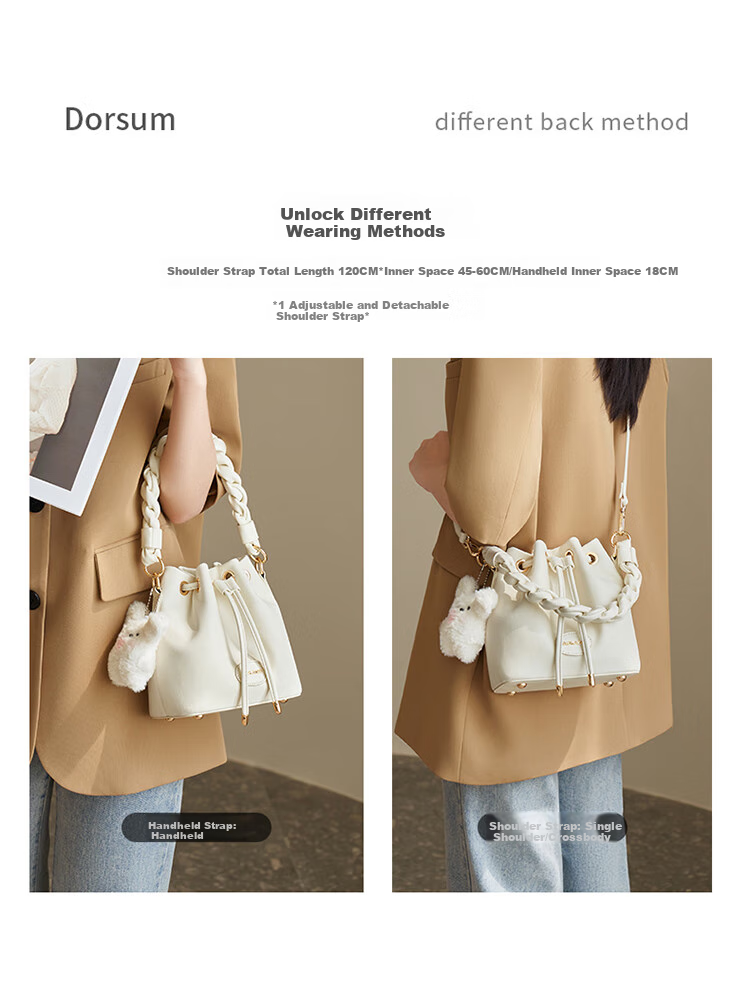Aokang Women's Handbag, Trendy And Stylish Bucket Bag, Light Luxury Crossbody Shoulder Bag, Birthday And 520 Gift for Girlfriend 5