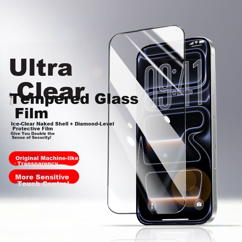 Чехол для iPhone 17 Pro Max ALittleFlower, прозрачный, с защитой камеры, комплект с защитным стеклом