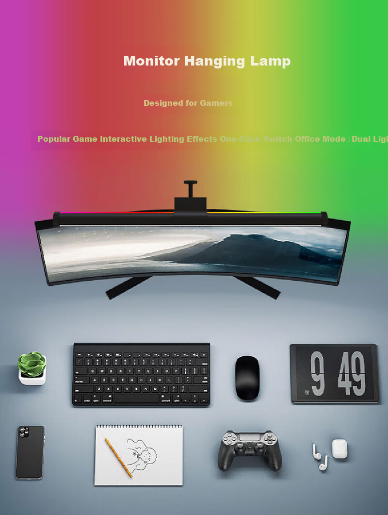 Youhuoda Monitor Screen Hanging Lamp, Laptop And Desktop Eye Protection Lamp, Smart Screen Light for Computer 1