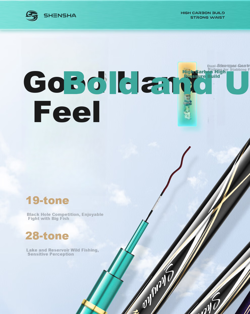 Shensha 2.7-Meter Yulingcui 28-Section Fishing Rod, Wild Fishing All-Purpose Rod, Ultra-Light And Ultra-Hard Fishing Pole, Carp Rod, Handheld Fishing Rod 1
