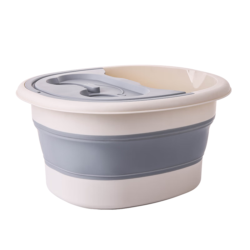 Bendi Foldable Silicone Foot Bath Bucket with Lid, Insulated Foot Soaking Tub for Calf And Foot Washing