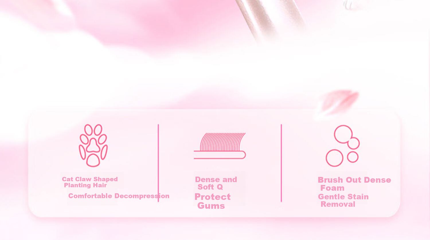Lengsuanling [Huang Zihong Fan's Choice] Cute Cat Paw Soft Bristle Toothbrush Single Pack (Random Color), Protects Gums 2