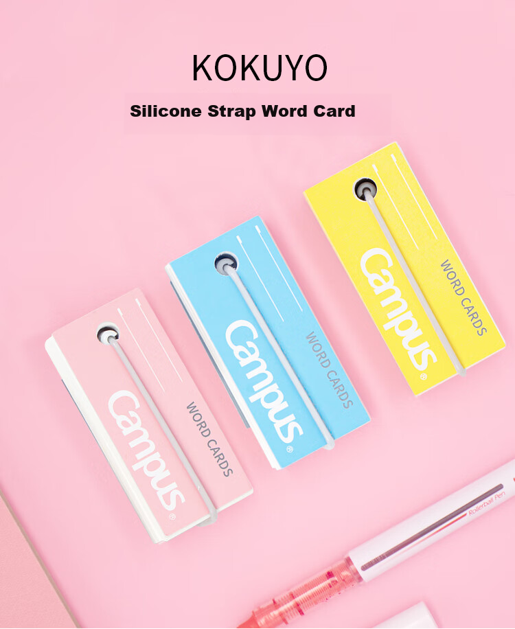KOKUYO Imported Vocabulary Cards Campus Portable PP Material Cover Blank English Vocabulary Notebook Small Size 85 Sheets 1 Book Yellow TAN-201Y 1