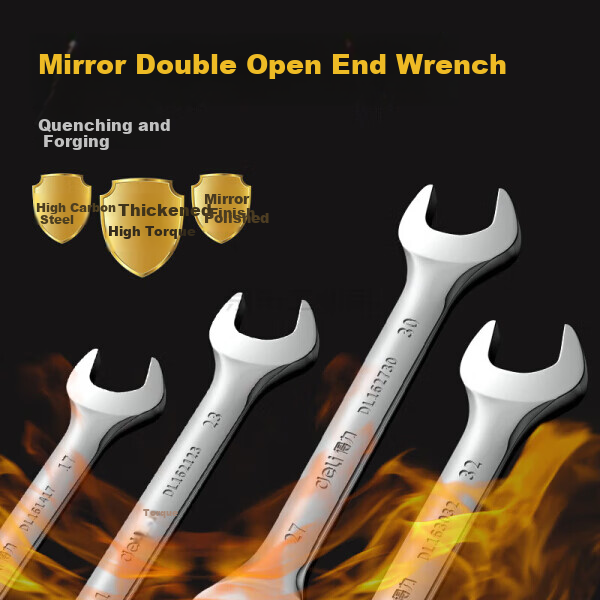 DELIGONGJU Mirror Double Open-End Wrench, 14x17mm, DL161417