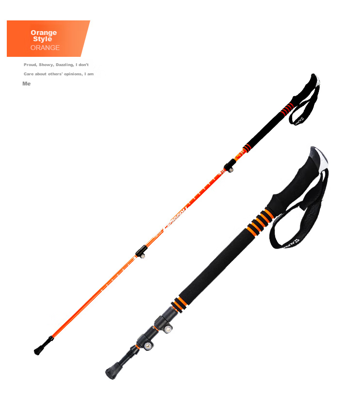 ALPINT MOUNTAIN Carbon Fiber Outdoor Trekking Pole for Men And Women, Lightweight Telescopic Three-Section Hiking Poles with Anti-Slip Desig 6
